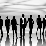 Black and White Pic of Business People